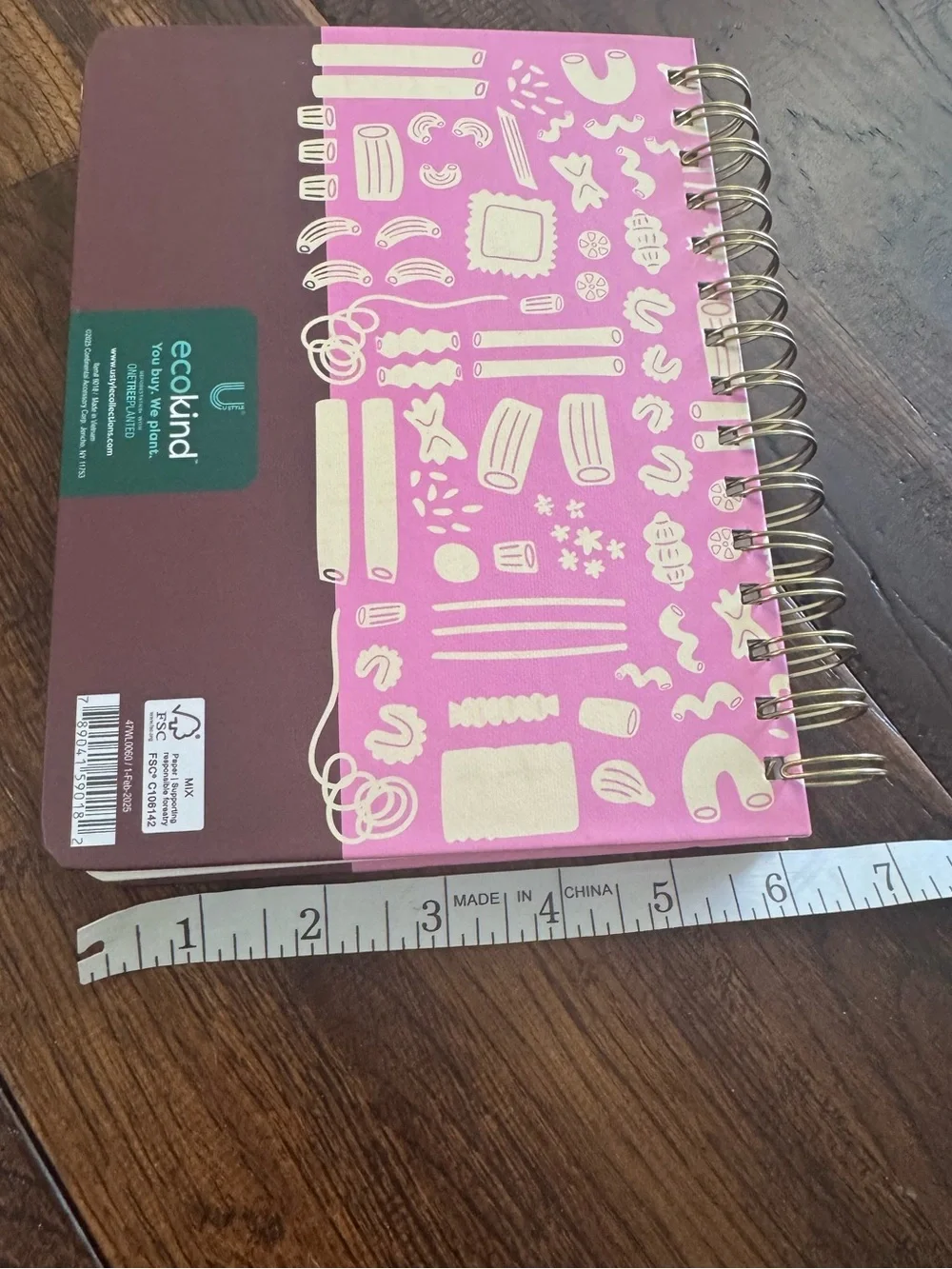 U Style Endless Pastabilities Spiral Meal Planner - Pink & Burgundy